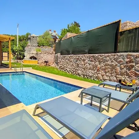 Villa Antik Authentic Private Stone With Jaccuzi Kayakoy