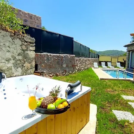 Antik Authentic Private Stone With Jaccuzi Kayakoy